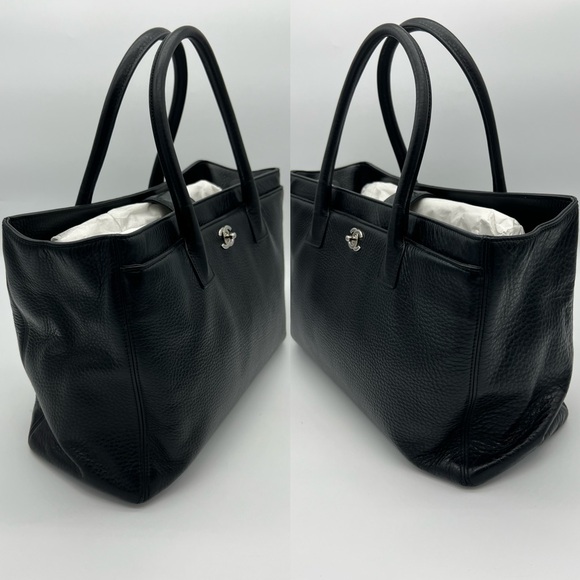 Authentic Chanel Black Calfskin leather Excutive Cerf Tote - Picture 5 of 16